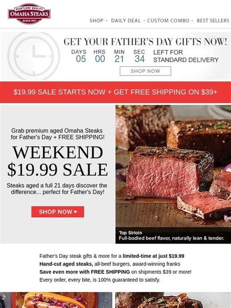 omaha steaks specials free shipping